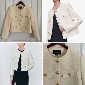 Urban Revivo Multi-Pocket Tweed Jacket